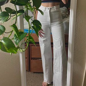 Brand new white flare pants